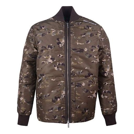 Converse Printed Camo Mid Stand Collar Down Jacket Asia Sizing 'Camo Green' 10018124-A01