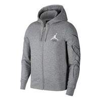 Men's Air Jordan logo Printing Zipper Gray AJ0447-091
