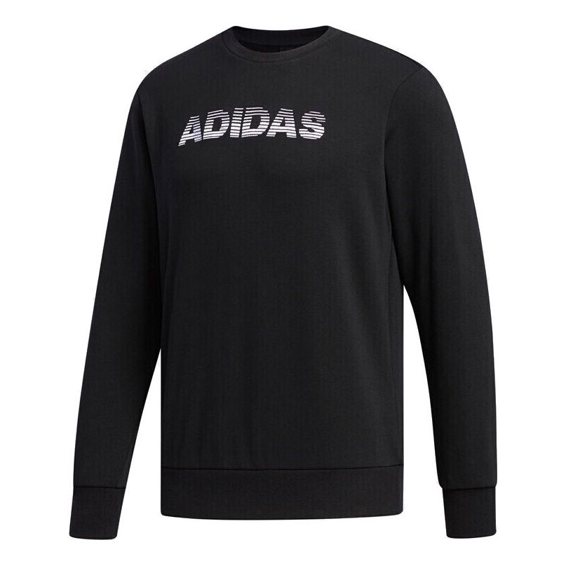 adidas Casual Sports Round Neck Pullover Black FJ0239