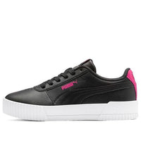 (GS) PUMA Carina L Casual Board Shoes Black/White/Red 370677-01