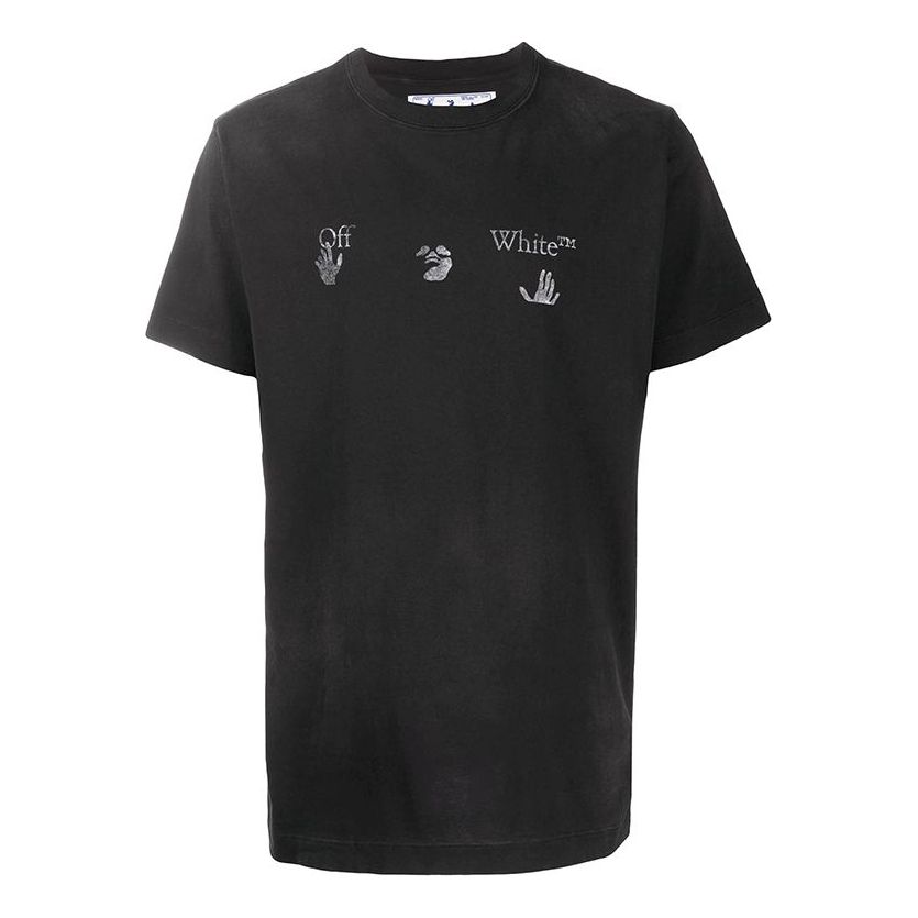 Off-White Logo Printing Short Sleeve Black OMAA027F20FAB0011001