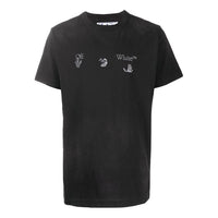 Off-White Logo Printing Short Sleeve Black OMAA027F20FAB0011001