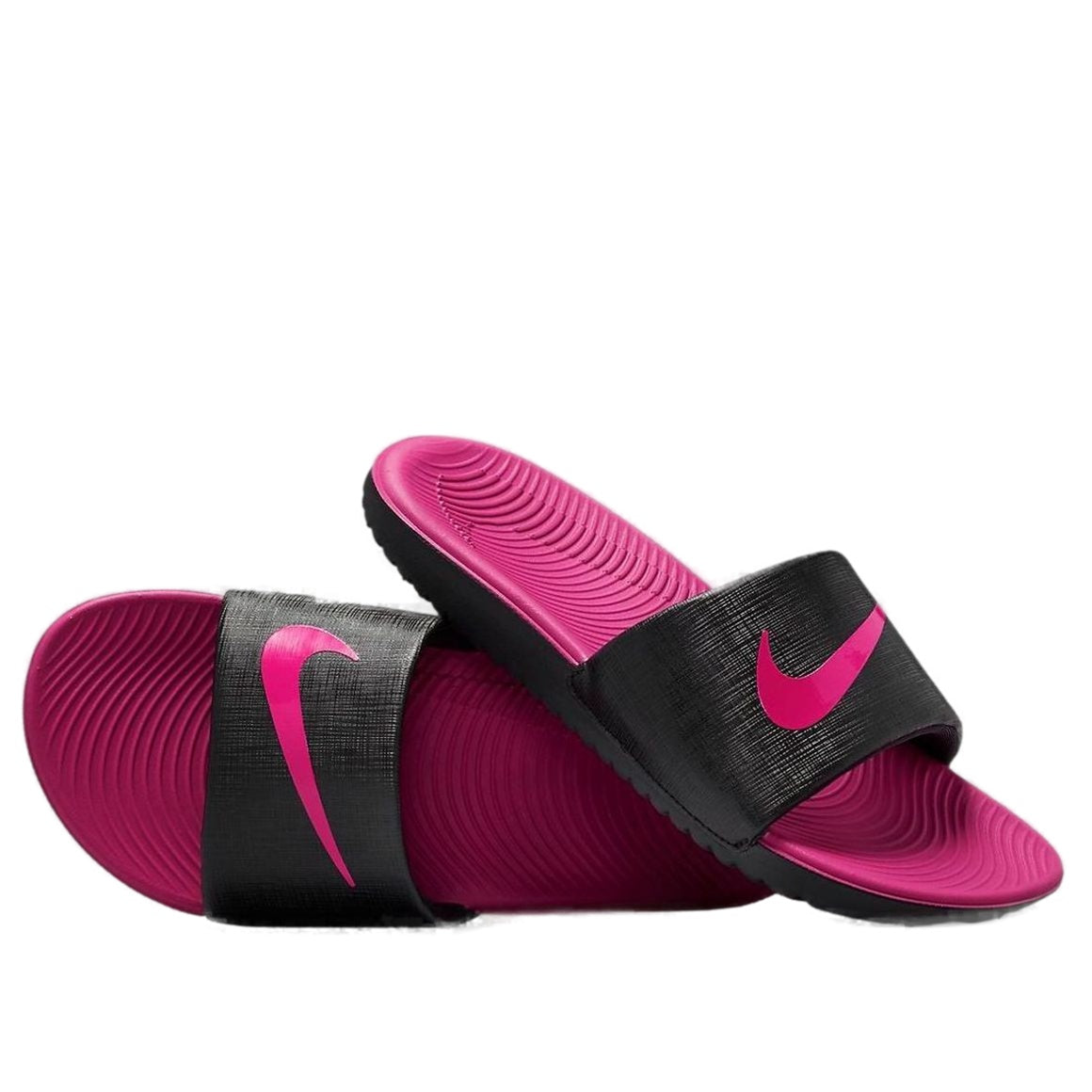 (GS) Nike Kawa 'Black Vivid Pink' DD8519-001