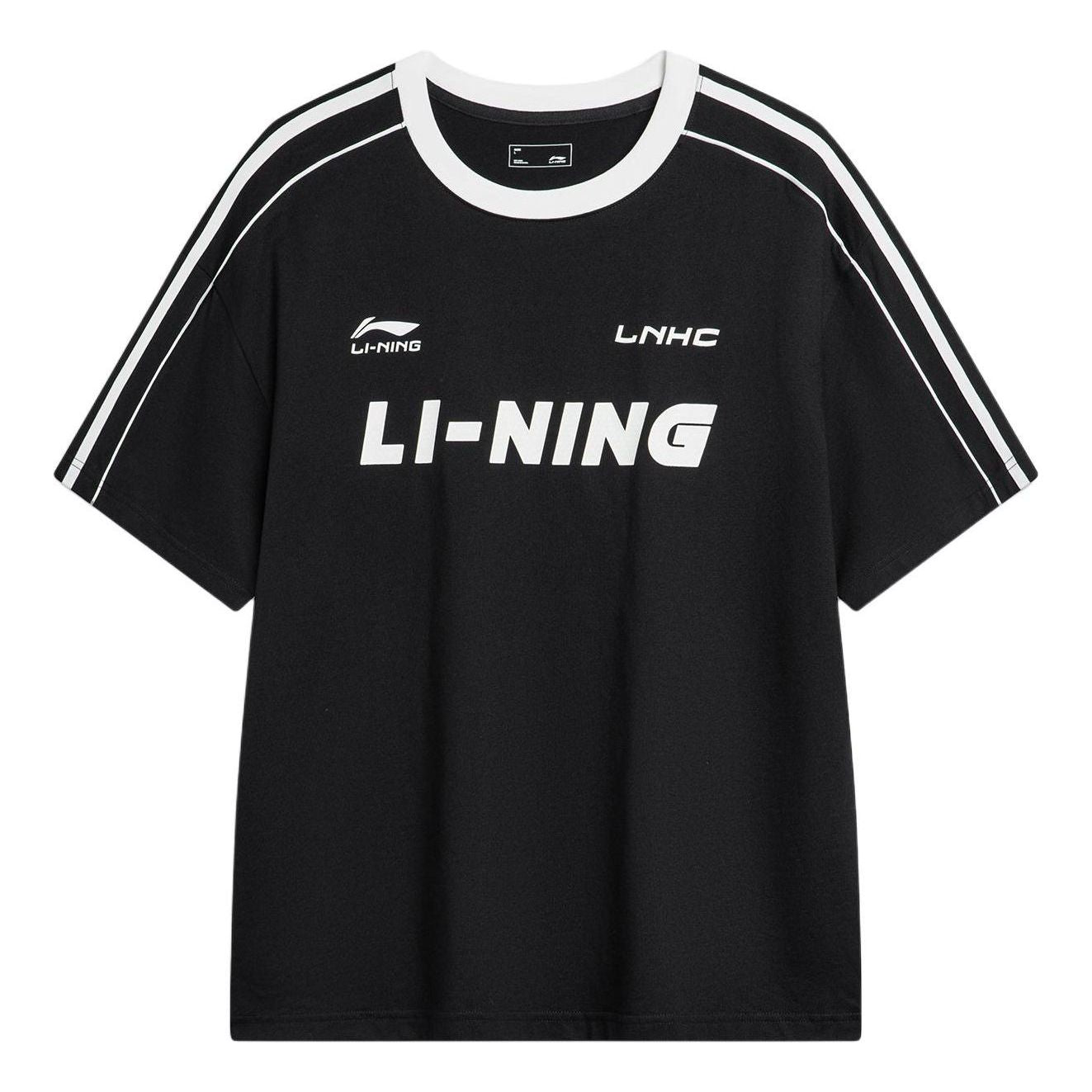 Li-Ning Graphic Soccer T-shirt 'Black White' AHSU657-2