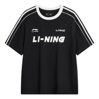 Li-Ning Graphic Soccer T-shirt 'Black White' AHSU657-2