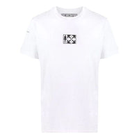 Off-White Arrows Pattern Printing Short Sleeve White OMKA002E20FAB0010110