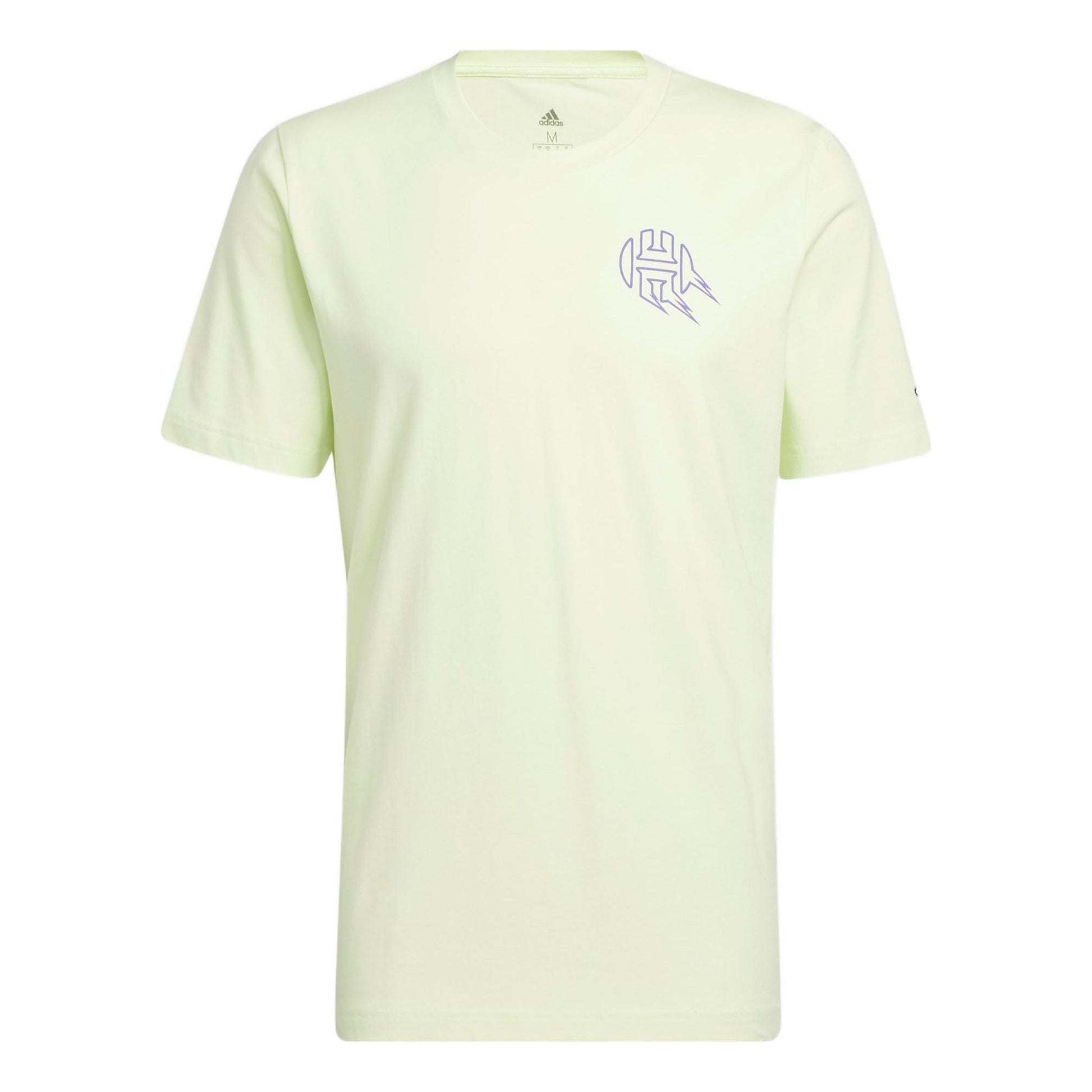 adidas Basketball Printing Sports Round Neck Short Sleeve Orange Green HF1735