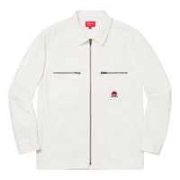 Supreme FW18 Vampire Denim Zip Up Shirt White SUP-FW18-265