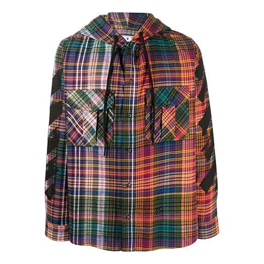 Off-White Fw20 Mens Hoodie Jacket Plaid OMGA125E20FAB0012010