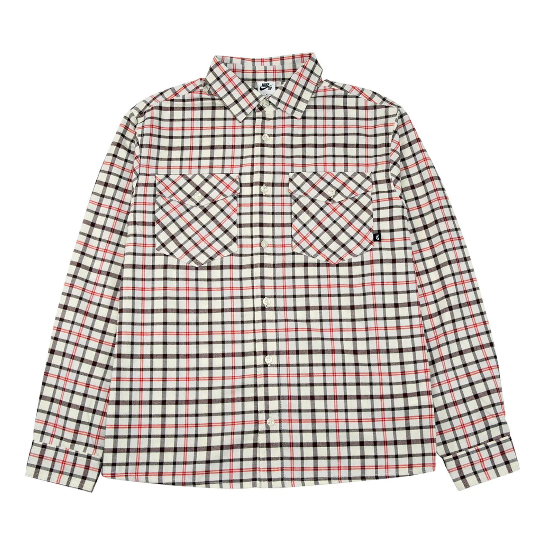 Nike SB Flannel Long-Sleeve Woven Button-Up Shirt 'Coconut Milk Light Bone' FN2567-113