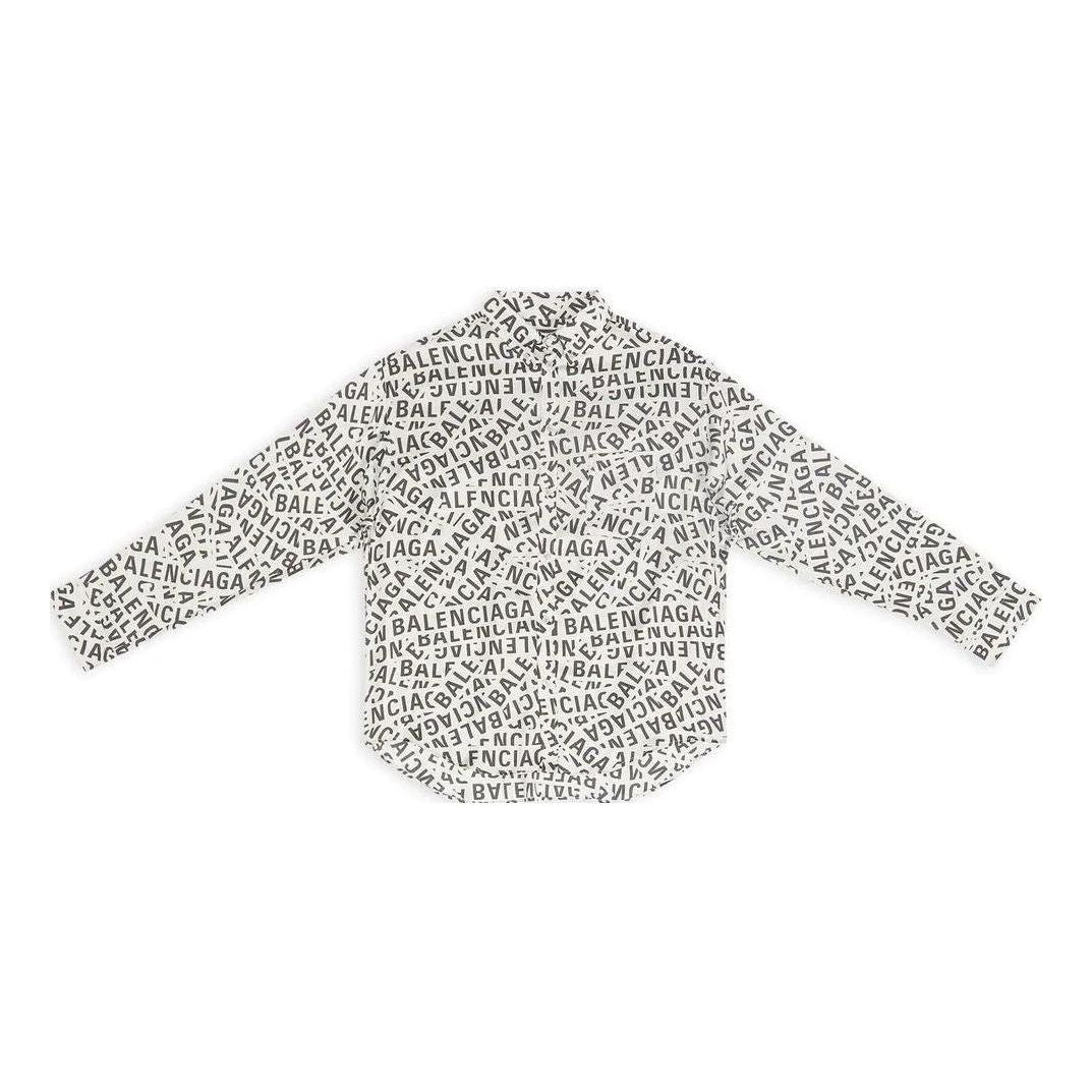 Balenciaga All Over Logo Strips Large Fit Shirt 'Grey' 662983TML201240