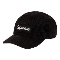 Supreme Wide Wale Corduroy Camp Cap 'Black White' SUP-SS20-501