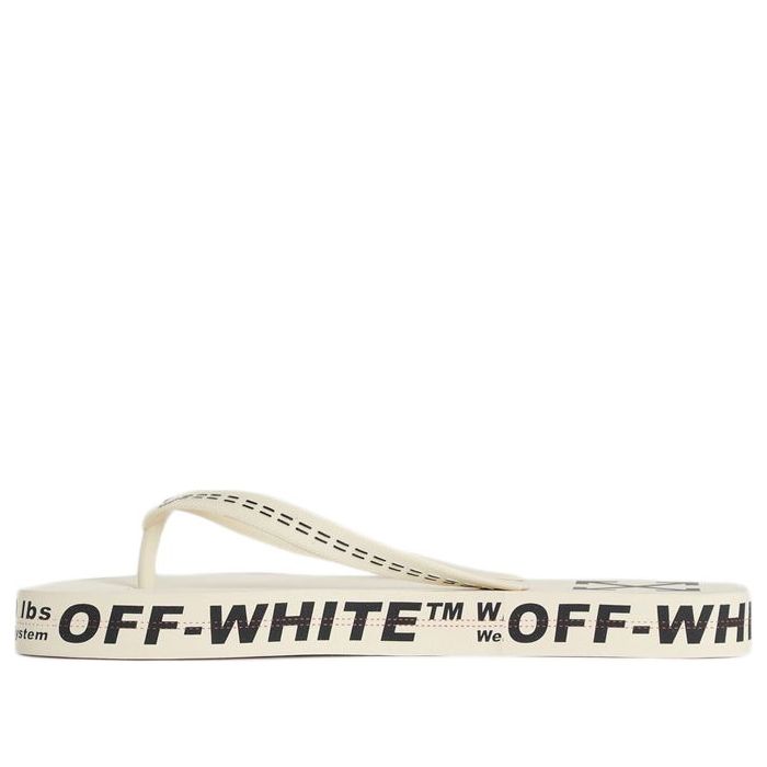 Off-White Beach Alphabet Thick Sole White Flip-Flops OMIA131R20D270014800