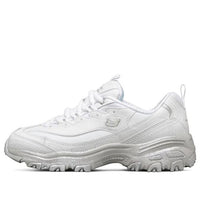 (WMNS) Skechers D'Lites 1.0 Low-Top Running Shoes White/Silver 149231-WSL