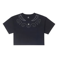 (WMNS) Converse Proud To Be Oversized Cropped T-Shirt Asia Sizing 'Black' 10027209-A01