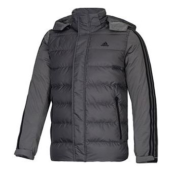 adidas Outdoor Sports hooded down Jacket Gray EJ0363
