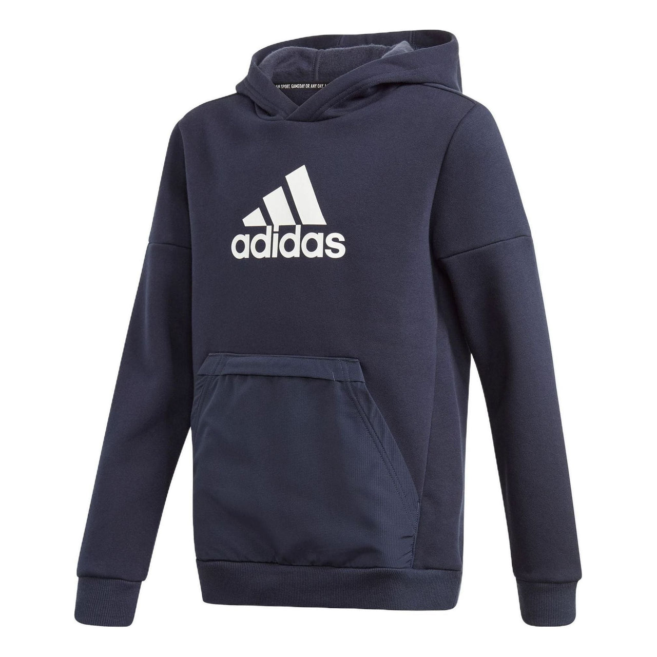(GS) adidas Badge of Sport Fleece Hoodie Asia Sizing 'Blue White' GJ6673