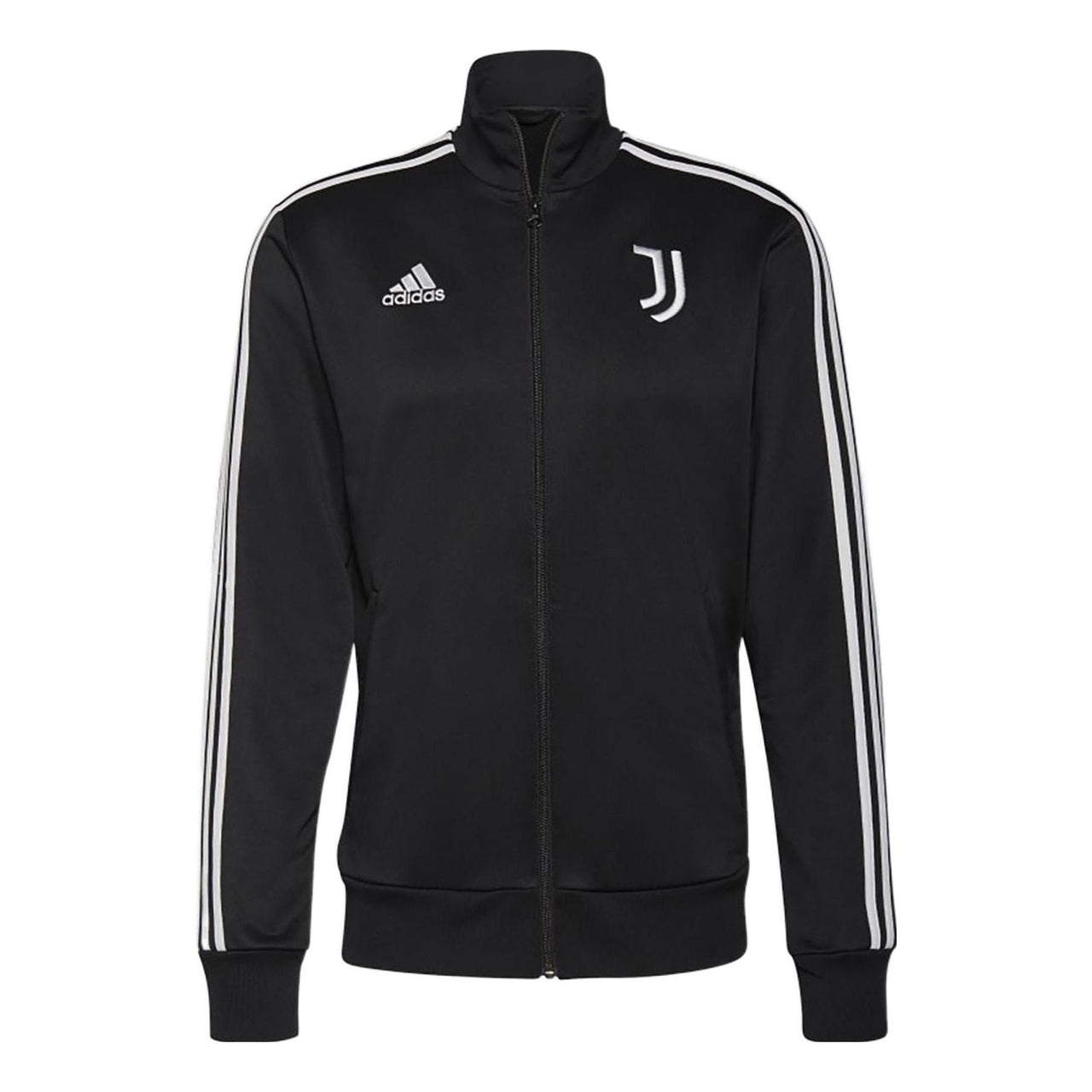 adidas Juve 3S Trk Top Contrasting Colors Stripe Soccer/Football Sports Jacket Black GR2929