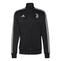 adidas Juve 3S Trk Top Contrasting Colors Stripe Soccer/Football Sports Jacket Black GR2929