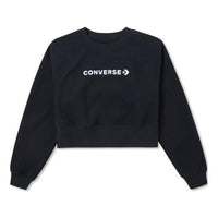 (WMNS) Converse Strip Wordmark Crew Asia Sizing 'Black' 10023978-A01