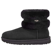 (WMNS) UGG Fluff Mini Belted 'Black' 9405841-BLK