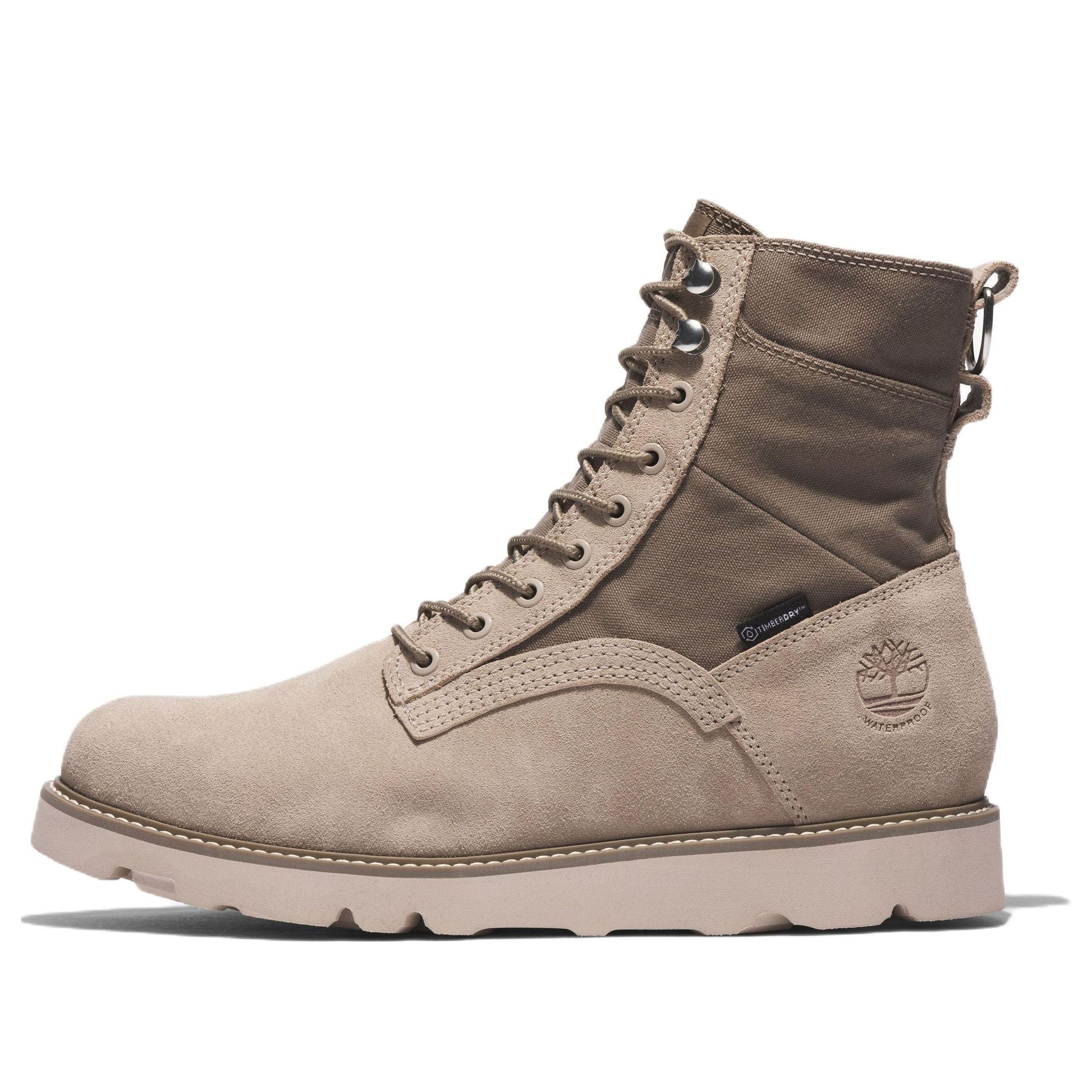 Timberland Vibram Waterproof Leather and Fabric Boots 'Beige Suede' A5M8VK51