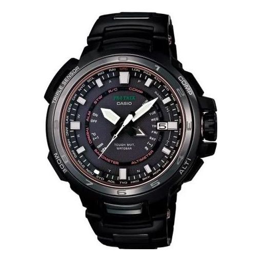 Men's CASIO Protrek Series Solar Power Movement Titanium Case Strap Waterproof Watch Mens Black Analog PRX-7000YT-1JF