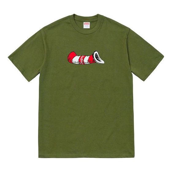 Supreme FW18 Cat in the Hat Olive Tee SUP-FW18-1176