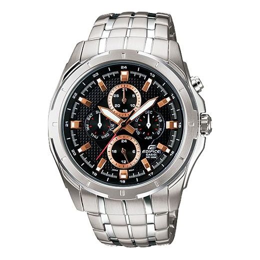 CASIO EDIFICE Stainless Steel Strap Black Watch Dial Mens Black Analog EF-539D-1A5V