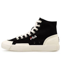 (WMNS) Fila Block High-Top Canvas Shoes Black/White T12W034404FBK