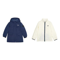 (GS) Skechers Logo Printed Long Down Jacket 'Multi-Color' L421G116