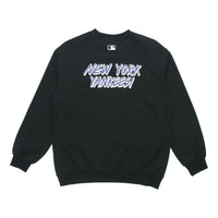 MLB New York Yankees Logo Printing Long-Sleeve Fleece Unisex Black 31MT04941-50L