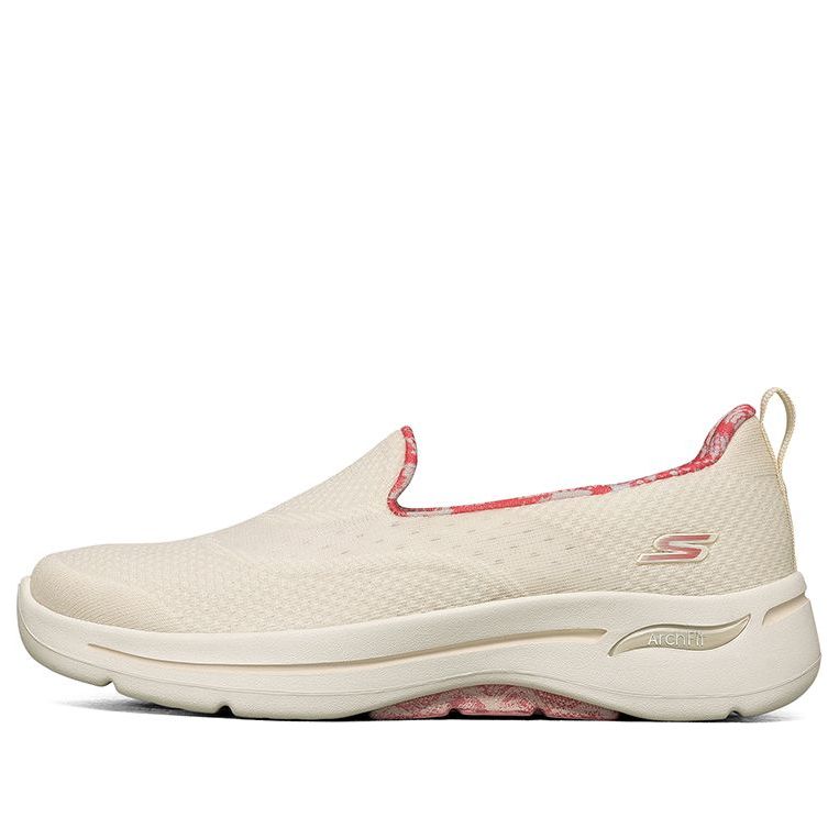 (WMNS) Skechers Go Walk Arch Fit 'Cream White' 124475-NTCL