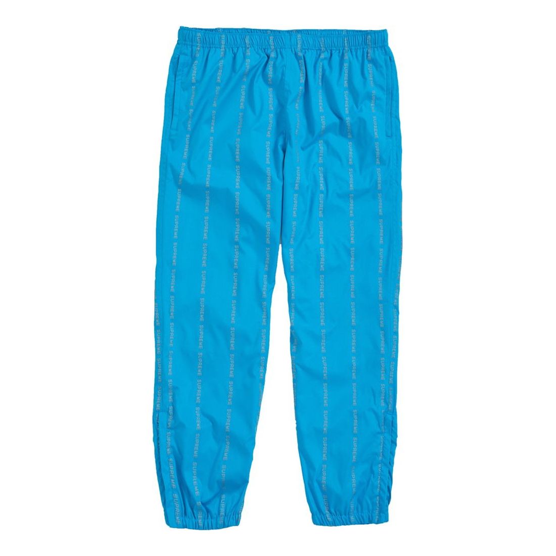 Supreme FW18 Reflective Text Track Pant Blue SUP-FW18-943