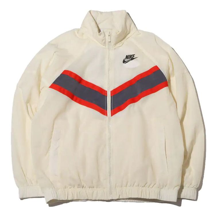Nike Casual Sports Stand Collar Jacket Creamy White DM5021-113