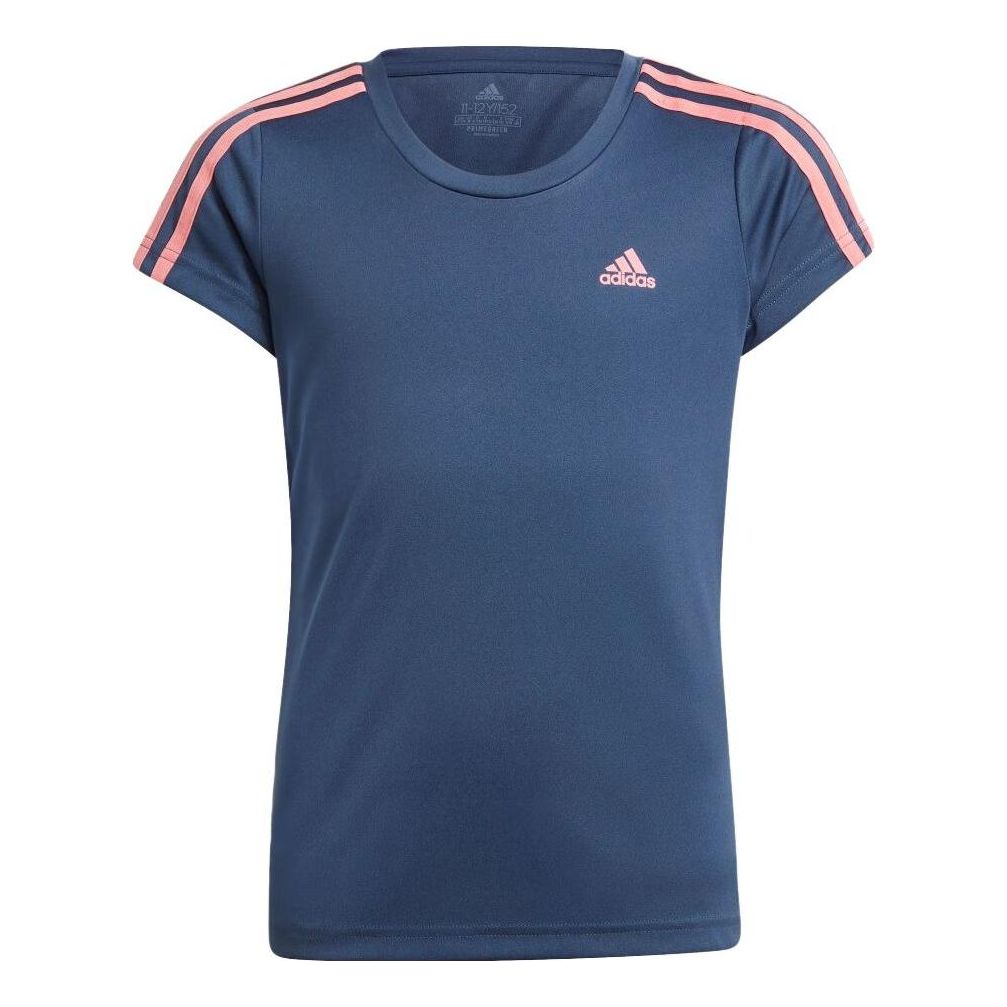 (GS) adidas Designed 2 Move 3 Stripes T-Shirt Asia Sizing 'Navy Pink' GN1455