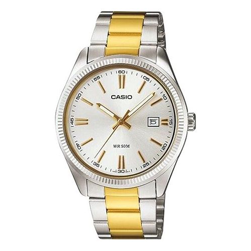 CASIO Quartz Waterproof Limited Edition Mens Silver Analog MTP-1302SG-7A