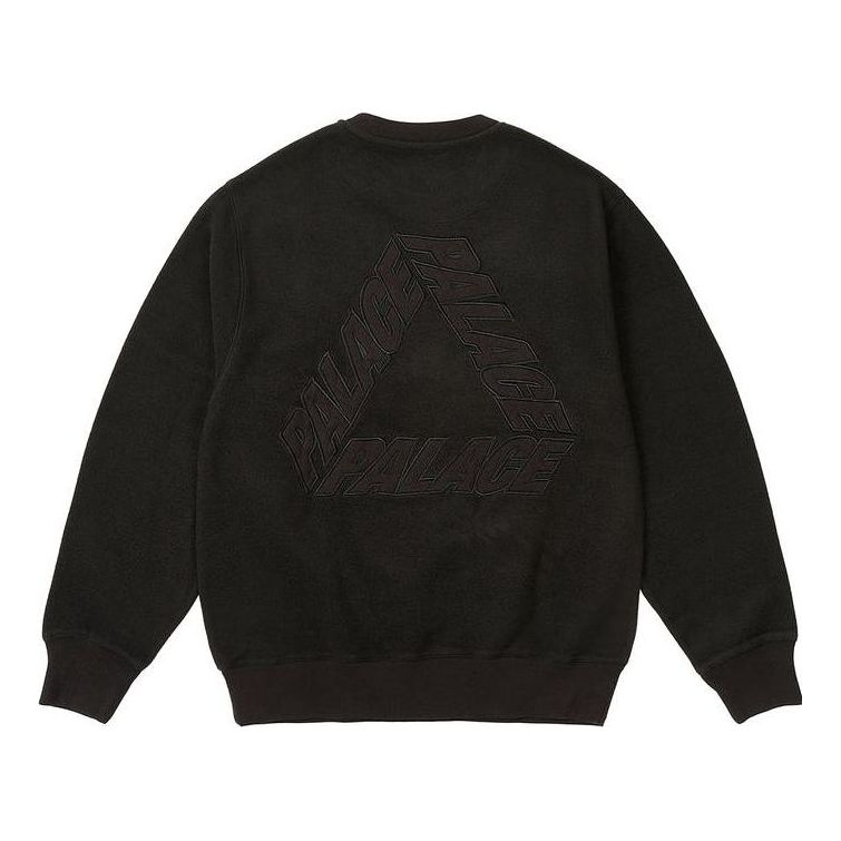 Palace FW23 Reverse P-3 Crew Sweater 'Black' P25CS114