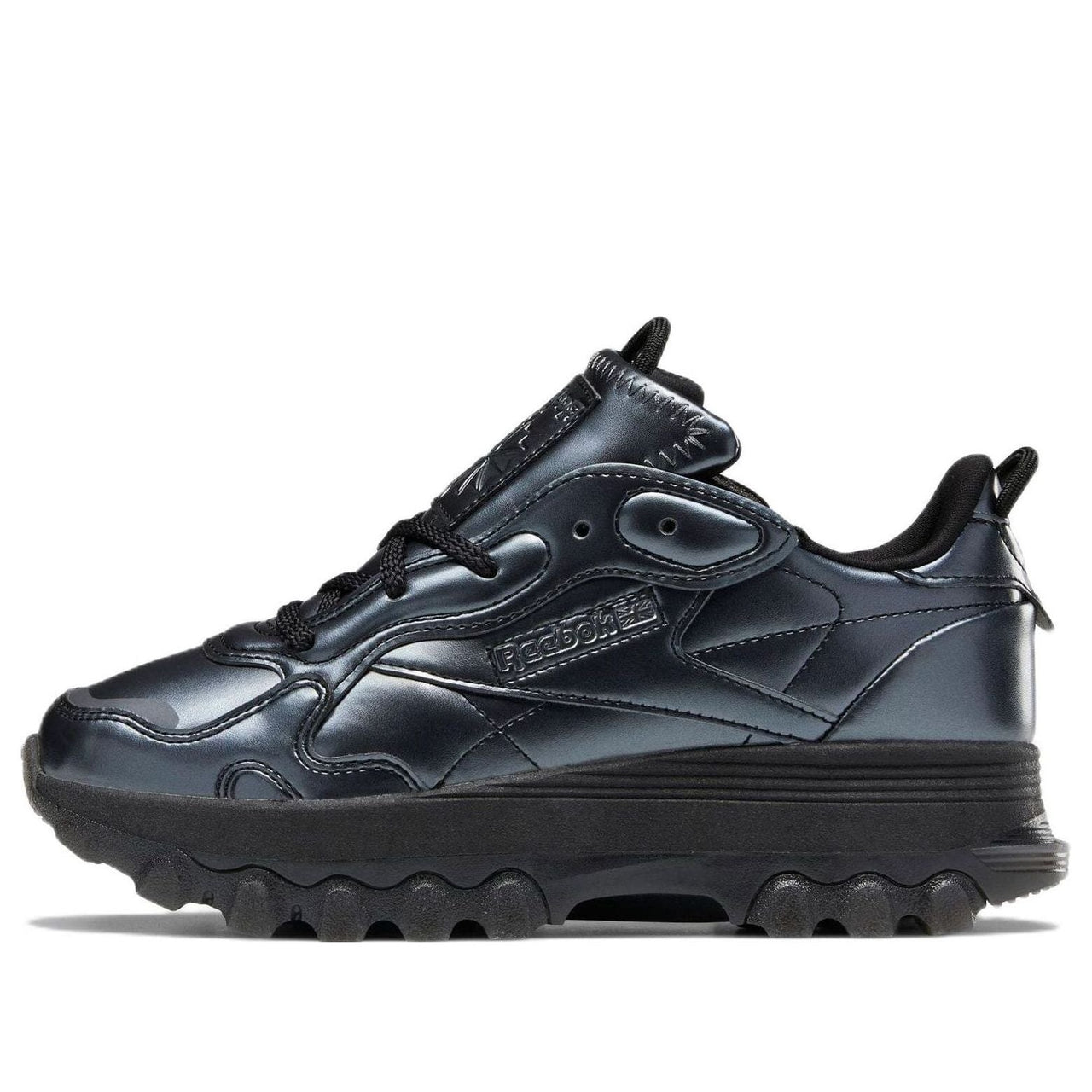 (GS) Reebok Cardi B x Classic Leather 'Black Dark Silver' HR0441