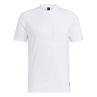 Men's adidas Casual Breathable Round Neck Pullover Short Sleeve Japanese Version White T-Shirt HD0022