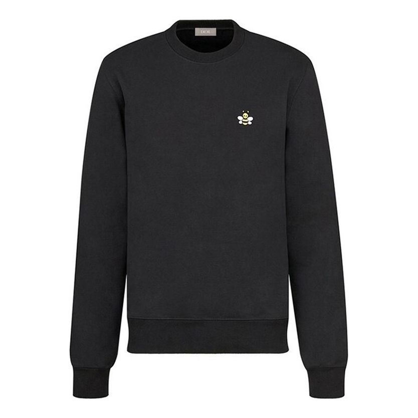 Men's DIOR Small Bee Embroidered Pullover Black 933J612-A0531-982