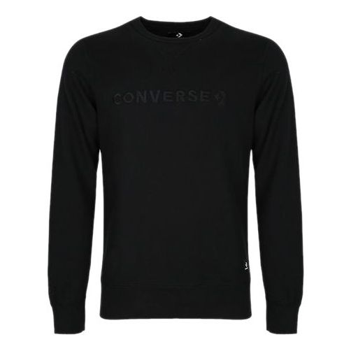 Converse Essentials Crewneck Sweatshirt Asia Sizing 'Black' 10008359-A03