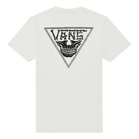 Vans Triangle Skeleton Printing Short Sleeve Couple Style White VN0A54IJWHT
