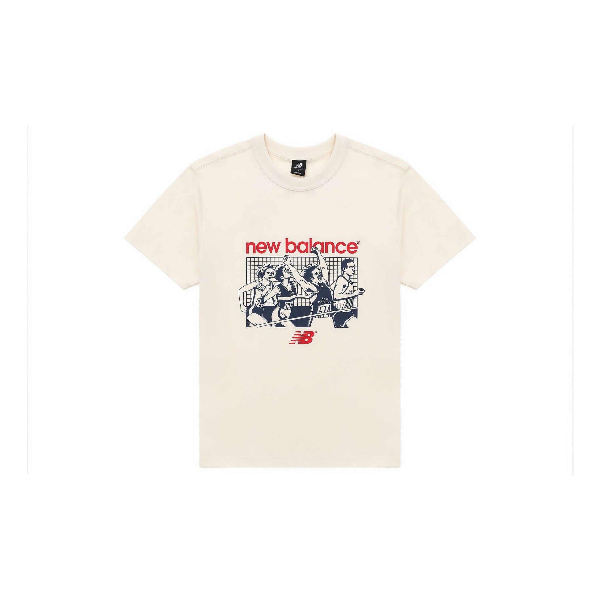 New Balance Athletics 90Asia Sizing 's Graphic T-Shirt 'White Blue' AMT31503-GIE