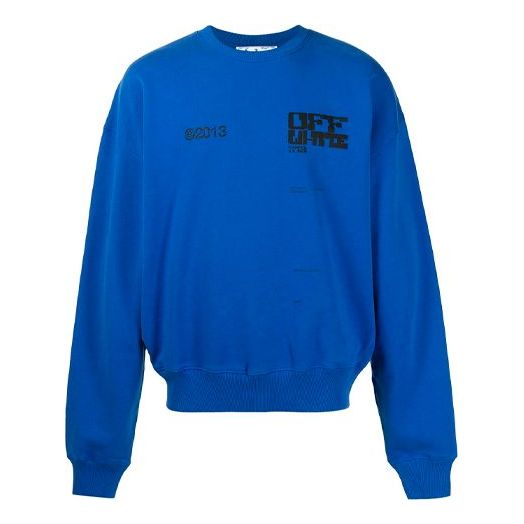 Off-White SS21 Arrow Pattern Sports Long Sleeves Loose Fit Blue OMBA035S21FLE0014510