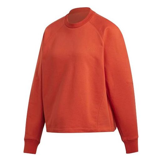 (WMNS) Y-3 Solid Color Basic Round Neck Hoodie Orange GK4437