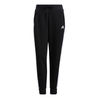 (WMNS) adidas Fleece Contrast Stripe Side Pants Asia Sizing 'Black' H09693