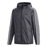 adidas Wb Aop 3s Woven Casual Sports Hooded Jacket Black DW4616