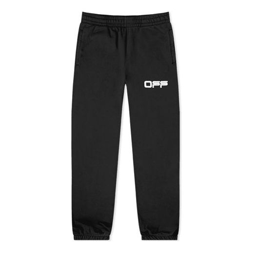 Off-White SS20 Airport Tape Print Slim Track Pants OMCH020S20E300031088