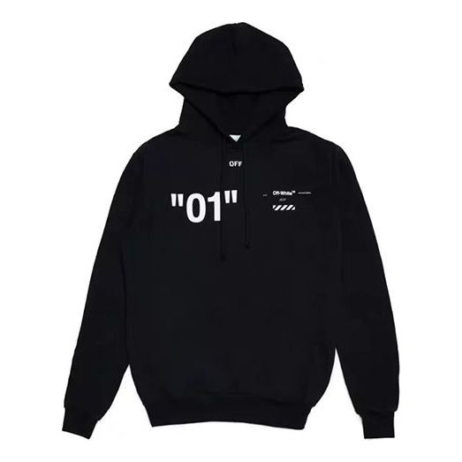 Off-White Virgil Abloh 01 Dingonal Alphabet Numeric Printing Loose Version Black OMBB029F18A540021001